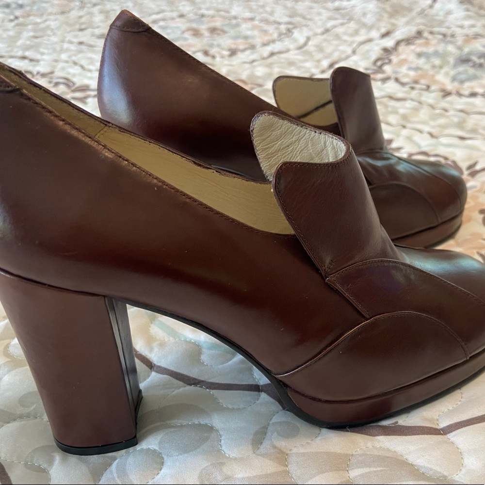 Katharine Hamnett Brown Leather Platform Shoes